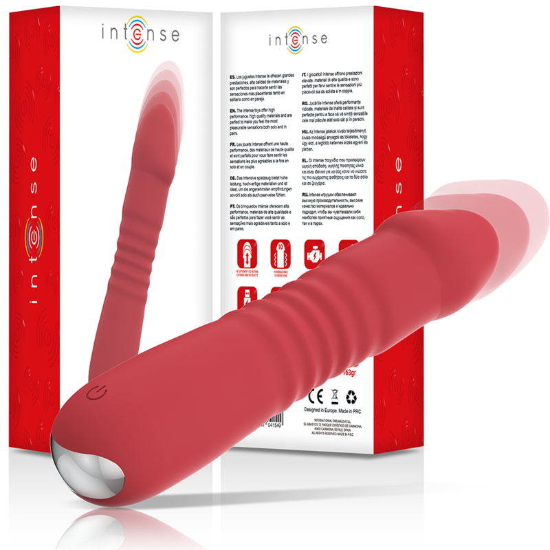 Intense High Tech-Giuni Up & Down 10 Vibrazioni Rosso-Silicone, 10