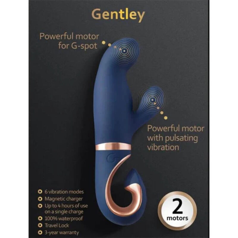 G-Vibe-Gentley Vibratore G-spot Blu Ricaricabile 2 G-Vibe-Gentley Vibratore G-spot Blu Ricaricabile · Vibratori (imaginea 2)