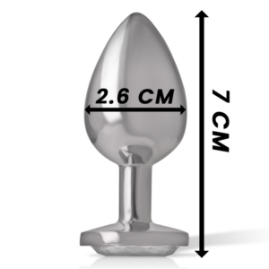 Intense Anal Toys-White Heart Plug anale in metallo, Taglia S · Accessori BDSM (imaginea 3)