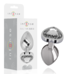 Intense Anal Toys-White Heart Plug anale in metallo, Taglia S · Accessori BDSM