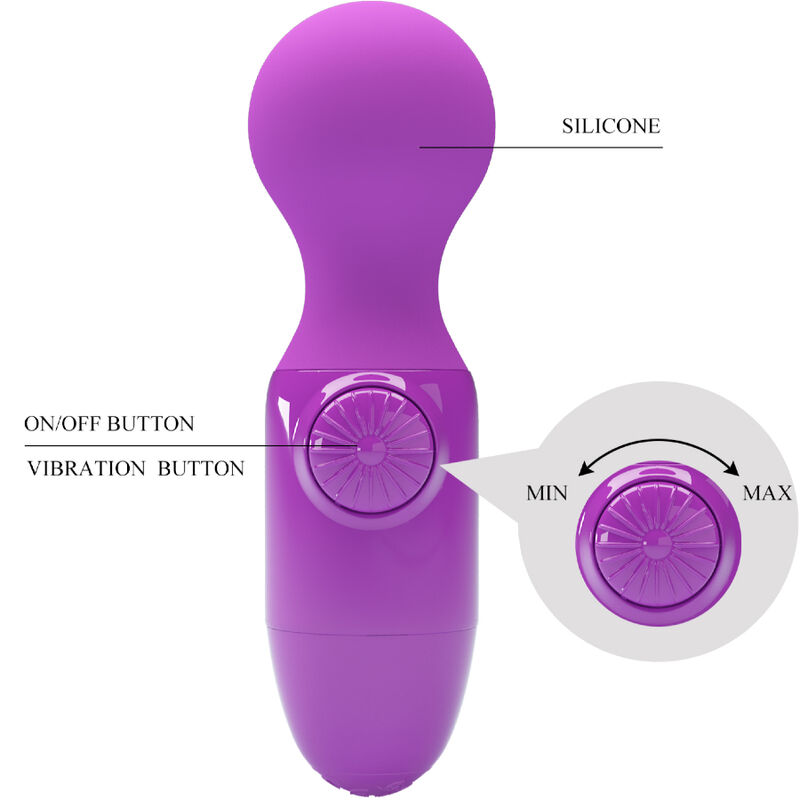 High Tech-Mini massaggiatore personale Viola-Silicone, impermeabile 8 High Tech-Mini massaggiatore personale Viola-Silicone, impermeabile — PRETTY LOVE · Vibratori (imaginea 8)
