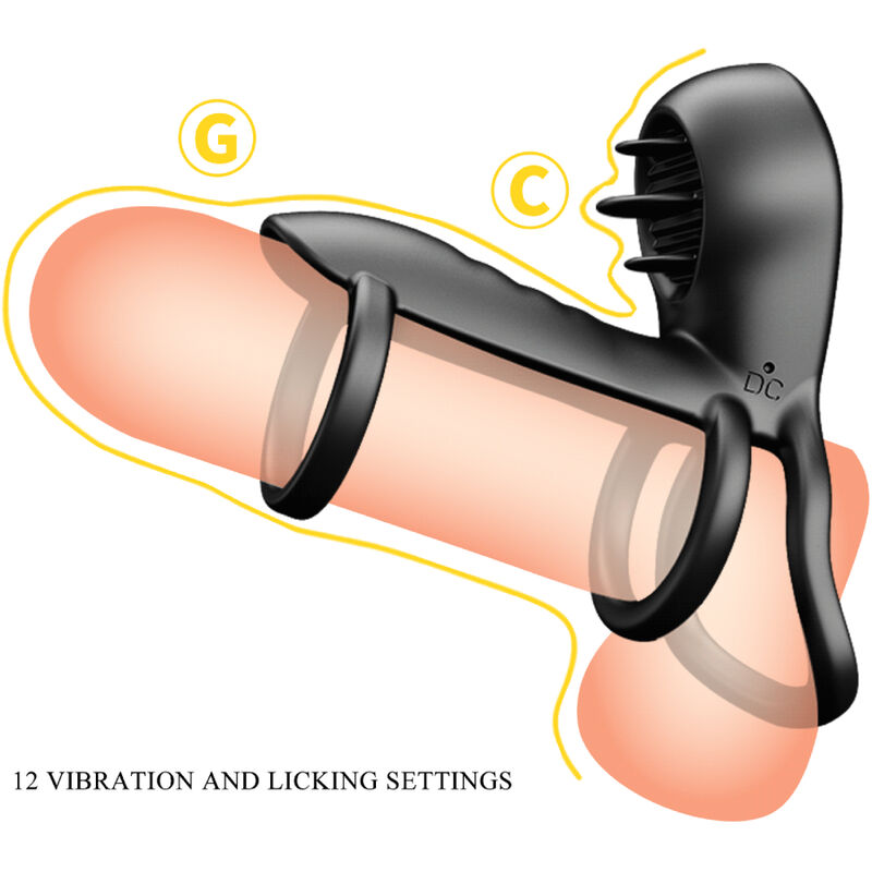 For Him-Jammy Fodera per Pene 12 Vibrazioni con Lingua 1 For Him-Jammy Fodera per Pene 12 Vibrazioni con Lingua — PRETTY LOVE · Anelli & Guaine per pene