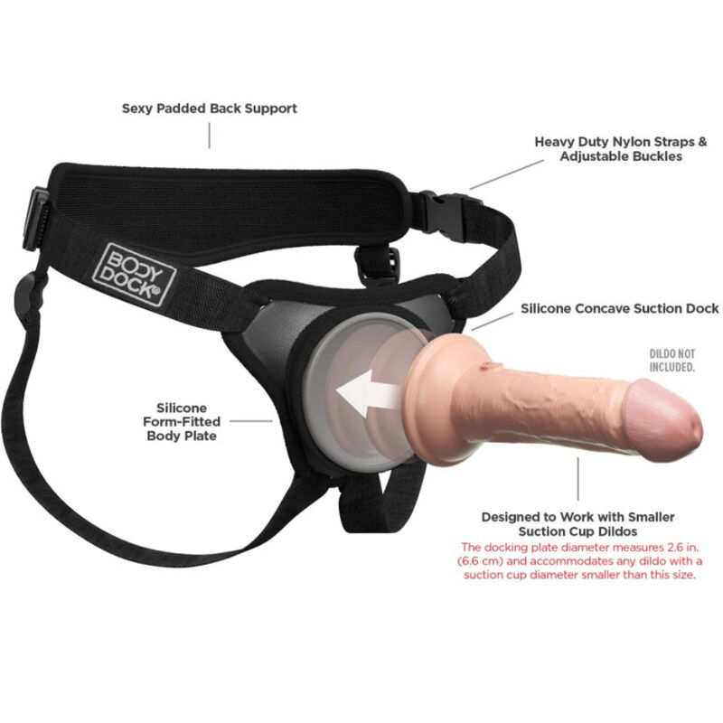 Pipedreams-Body Dock Elite Mini Harness-Silicone, Ventosa 5 Pipedreams-Body Dock Elite Mini Harness-Silicone, Ventosa · Strap-on & Imbracature (imaginea 5)
