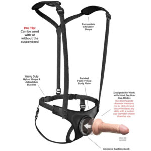 Pipedreams-Body Dock Bretelle Strap-on-Silicone, Ventosa · Strap-on & Imbracature (immagine 6)