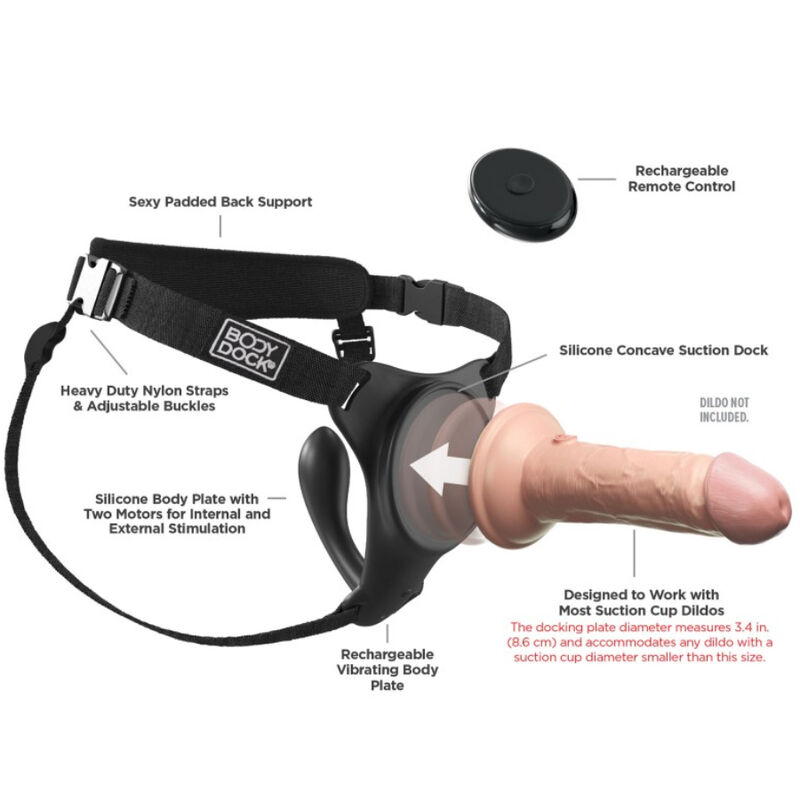 Pipedreams-Body Dock G-spot Pro Harness-Silicone, 10 velocità · Strap-on & Imbracature (immagine 5)