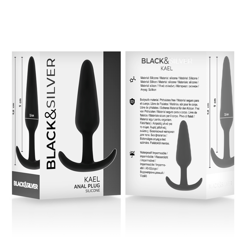 Black&silver-Kael Plug anale in Silicone con ansa a prova d'acqua 2 Black&silver-Kael Plug anale in Silicone con ansa a prova d'acqua — BLACK&SILVER · Accessori BDSM (imaginea 2)