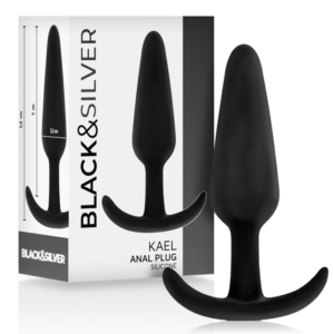 Black&silver-Kael Plug anale in Silicone con ansa a prova d'acqua 46 Black&silver-Kael Plug anale in Silicone con ansa a prova d'acqua