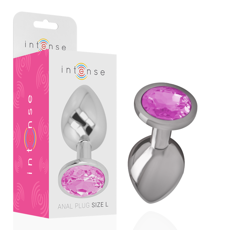 Intense Anal Toys-Plug anale in metallo Alluminio con cristallo Rosa 1 Intense Anal Toys-Plug anale in metallo Alluminio con cristallo Rosa · Accessori BDSM