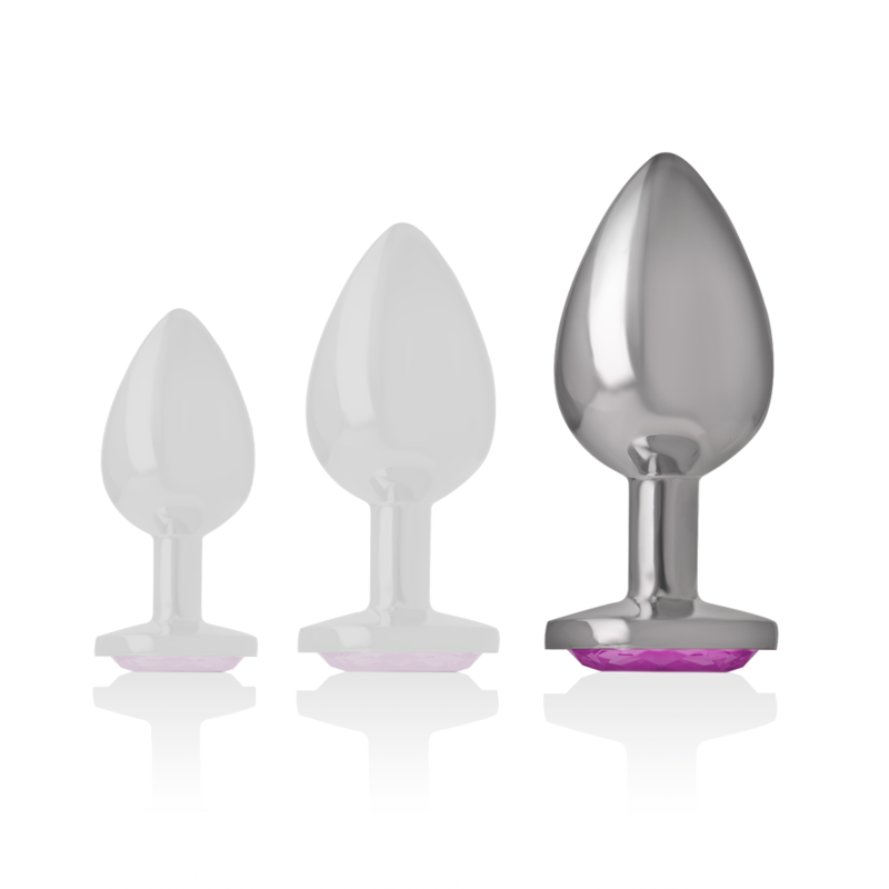 Intense Anal Toys-Plug anale in metallo Alluminio con cristallo Rosa · Accessori BDSM (imaginea 5)