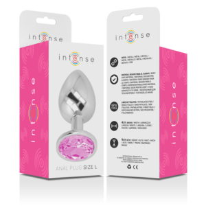 Intense Anal Toys-Plug anale in metallo Alluminio con cristallo Rosa · Accessori BDSM (imaginea 6)