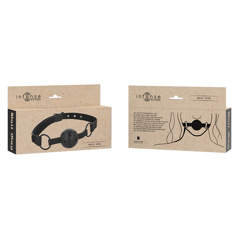 Intense Fetish-Gag con la Palla di Pelle Vegan-Waterproof 2 Intense Fetish-Gag con la Palla di Pelle Vegan-Waterproof · Bondage & Manette (imaginea 2)