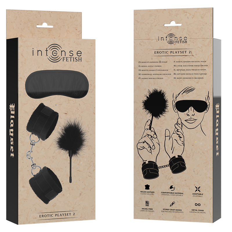 Intense Fetish-Set Erotico Playset 2 con Manette, Maschera per gli Occhi · Bondage & Manette (imaginea 4)