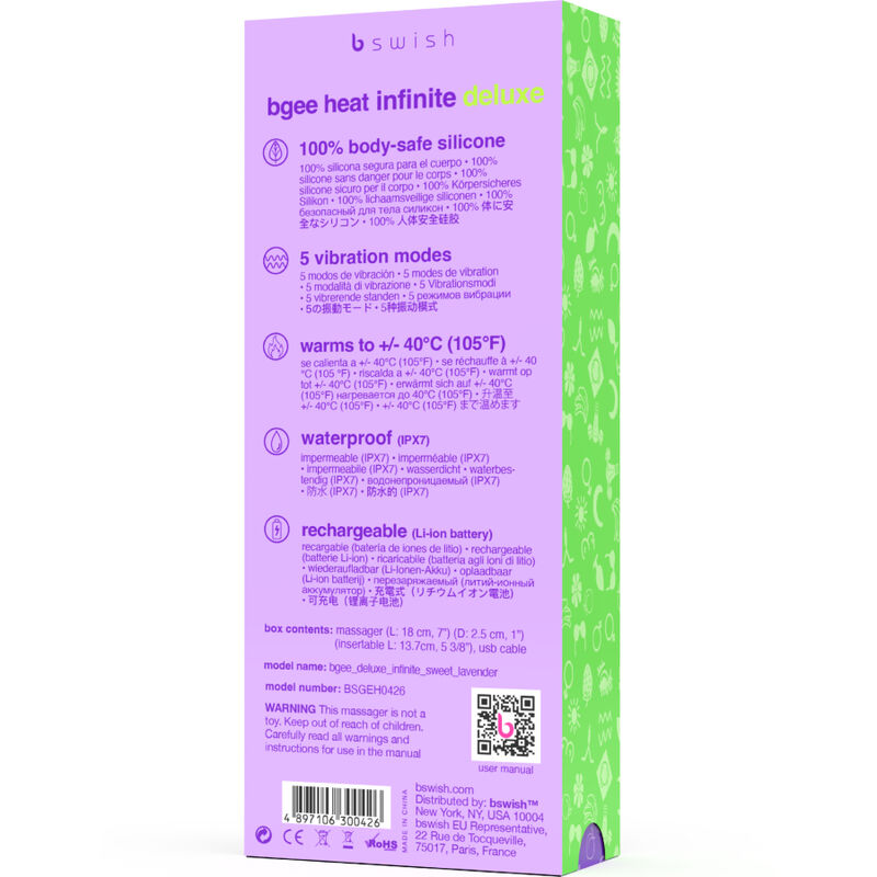 B Swish-Bgee Heat Infinite Deluxe Vibratore Ricaricabile 3 B Swish-Bgee Heat Infinite Deluxe Vibratore Ricaricabile · Vibratori (imaginea 3)
