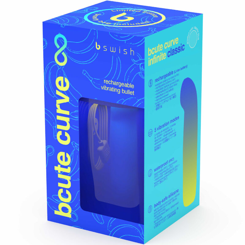 B Swish-Bcute Curve Infinite Classic Vibratore Ricaricabile da-Blu · Vibratori (imaginea 6)
