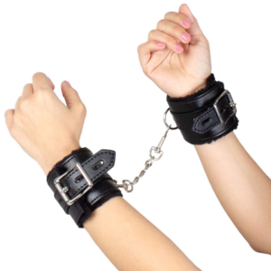 Secretplay 100% Fetish-Manșete Bondage Negre, Colecția Bdsm-Metal · Accesorii BDSM