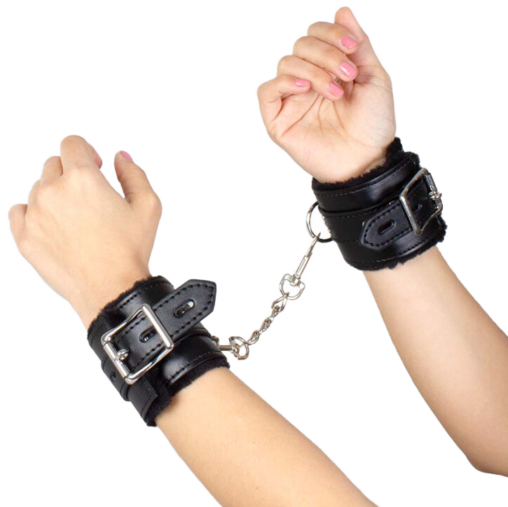Secretplay 100% Fetish-Polsini Bondage Neri, Collezione Bdsm-Metal