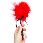 Secretplay 100% Fetish-Duster di Pene Marabou Rosso · Bondage & Manette