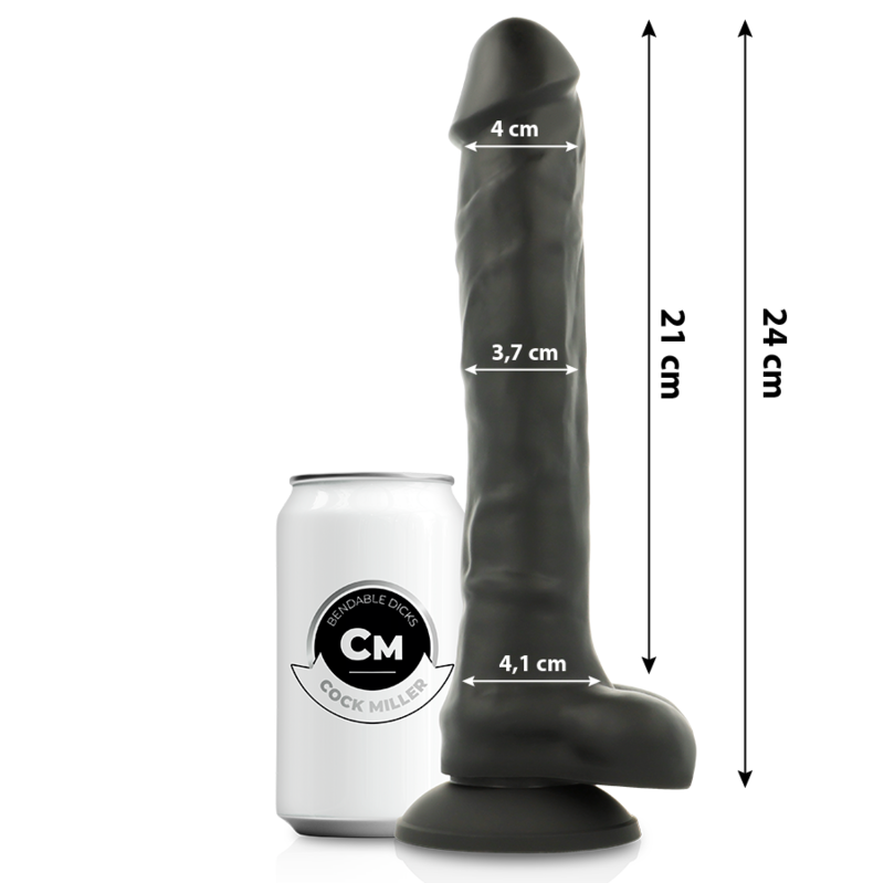 Cock Miller-Dildo in silicone Dual Density Cocksil articolabile Nero