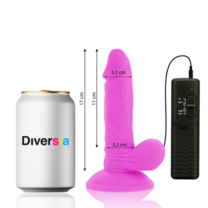 Diversia-Dildo Vibratore Flessibile Viola 17 cm -o- 3.3 cm-TPE · Vibratori (imaginea 2)