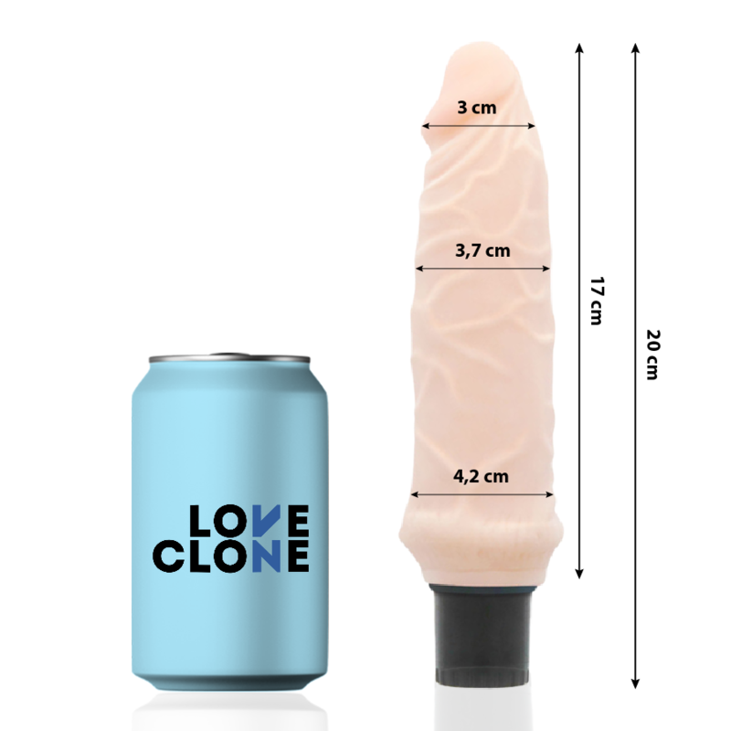 Loveclone-Ivar Vibratore con auto-lubrificazione 20 Cm -o- 3.7 Cm-TPR · Vibratori (immagine 2)