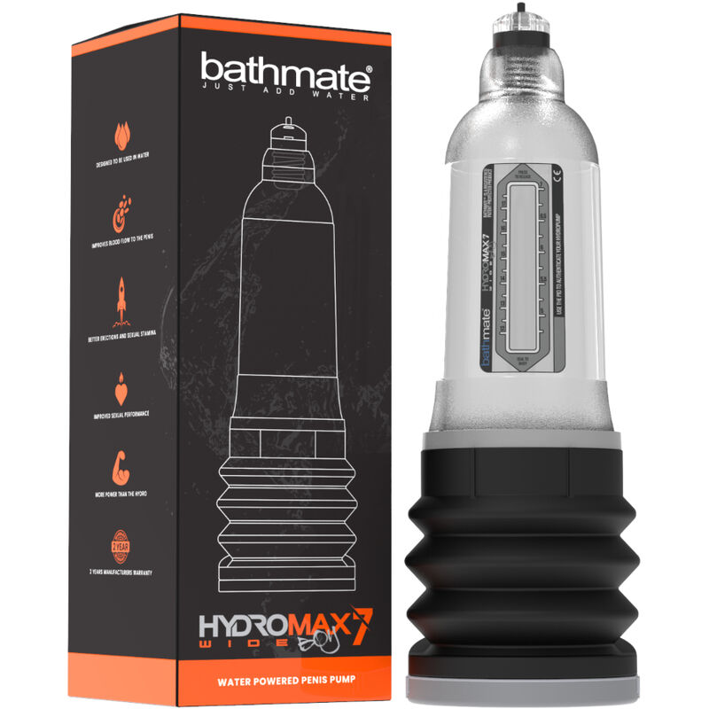 Bathmate-Hydromax 7 Wide Boy Trasparente 1 Bathmate-Hydromax 7 Wide Boy Trasparente · Anelli & Guaine per pene