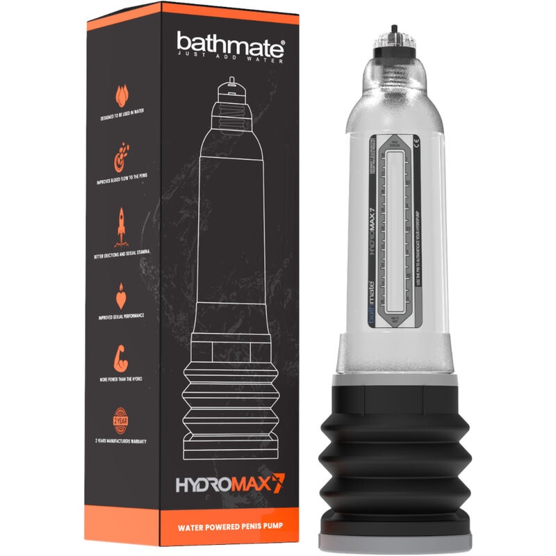 Bathmate-Hydromax 7 Pompa Trasparente per l'ingrandimento del pene 1 Bathmate-Hydromax 7 Pompa Trasparente per l'ingrandimento del pene · Anelli & Guaine per pene