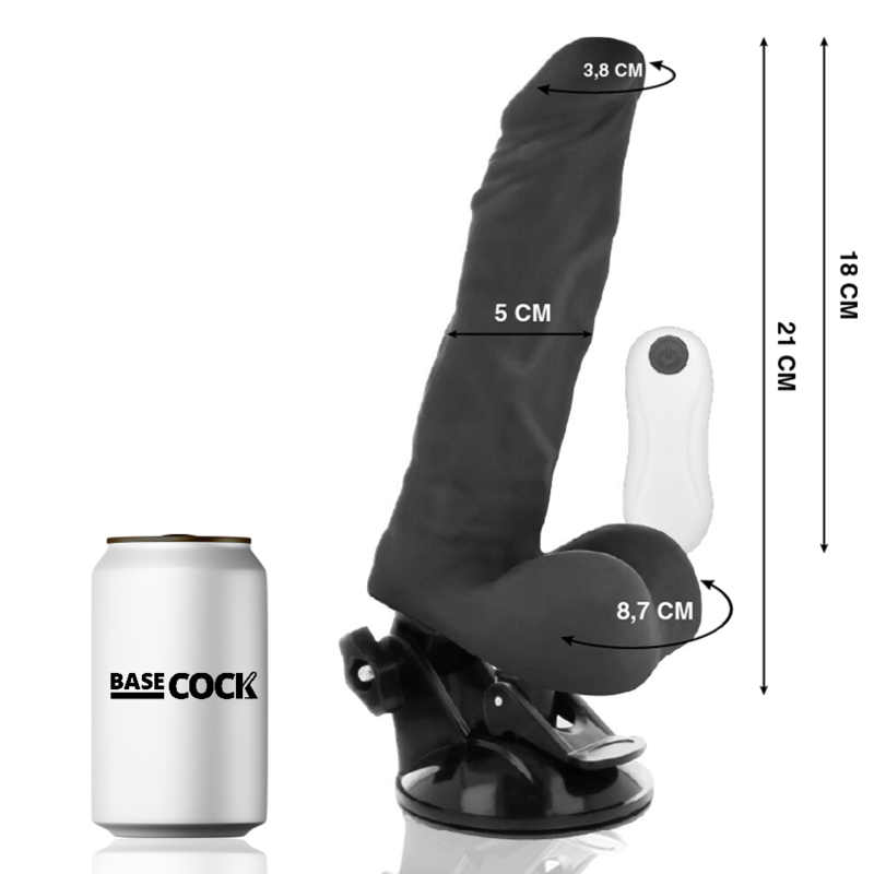 Basecock-Vibratore Articolabile, 21 cm, Telecomando con Filo · Vibratori (imaginea 3)