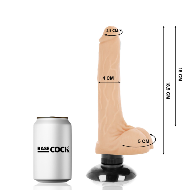 Basecock-Vibratore realistico 2 in 1 con Ventosa 18,5 cm 24 Basecock-Vibratore realistico 2 in 1 con Ventosa 18,5 cm · Vibratori (imaginea 4)