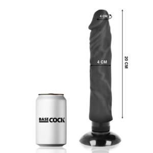 Basecock-Vibratore realistico 2 in 1 con Ventosa 20 cm · Vibratori (imaginea 2)