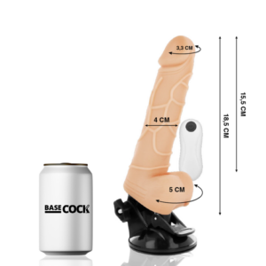 Basecock-Vibratore realistico con telecomando a filo 18.5 cm · Vibratori (imaginea 2)