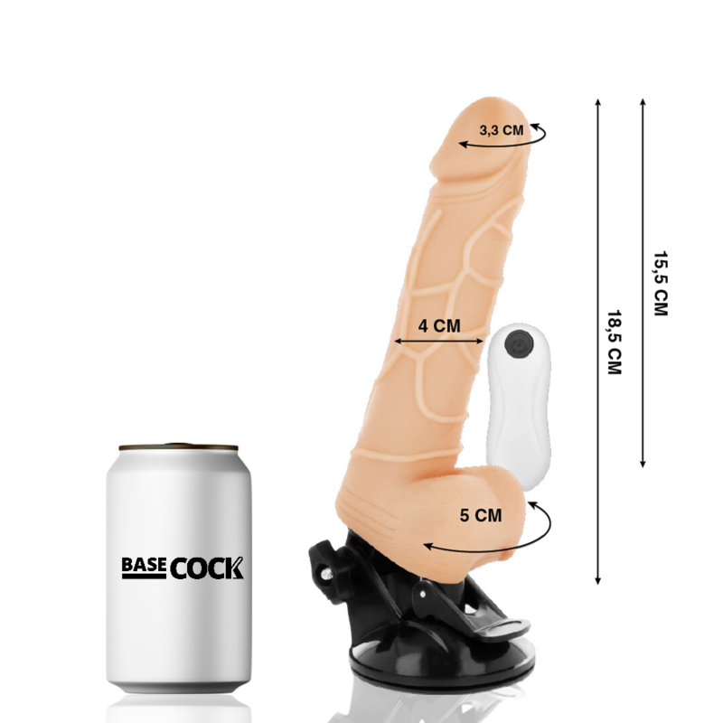 Basecock-Vibratore realistico con telecomando a filo 18.5 cm · Vibratori (immagine 2)