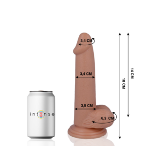 Mr. Intense Dildos-10 Dildo Realist 18 Cm -o- 3.4 Cm-PVC, Ventosa
