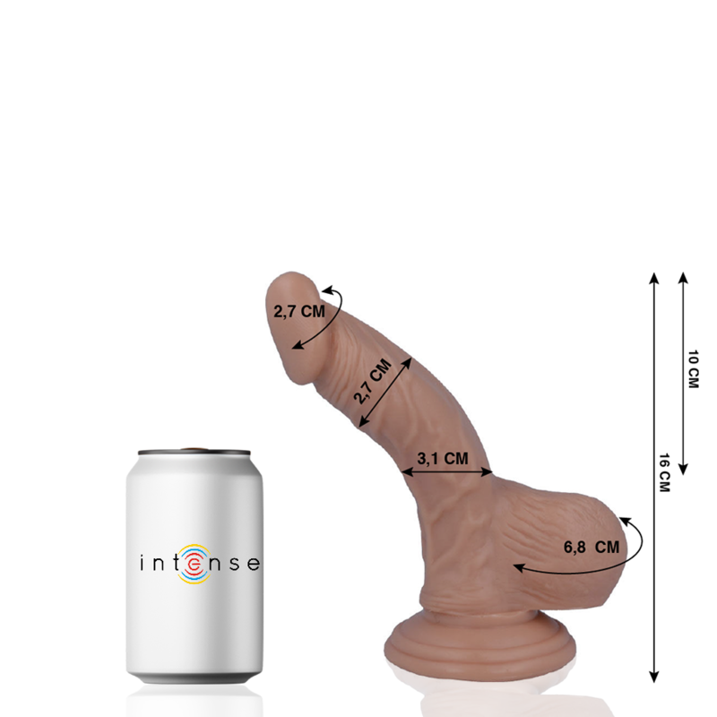 Mr. Intense Dildos-Dildo Realist 16 Cm - 2.7 Cm-PVC, Ventosa