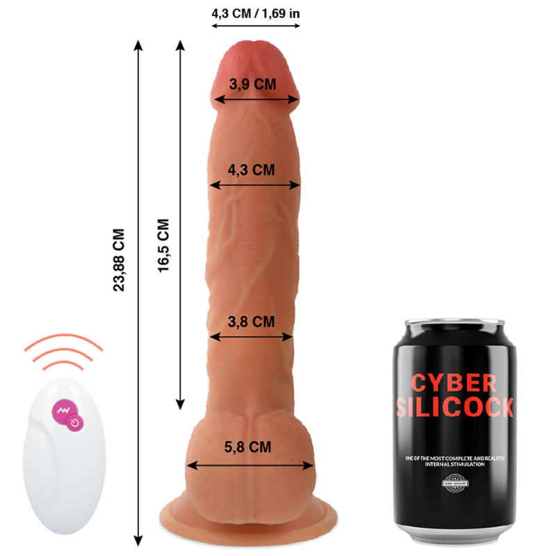 Cyber Silicock-Master Ultra Realistico con Telecomando 23.88 Cm · Vibratori (immagine 2)