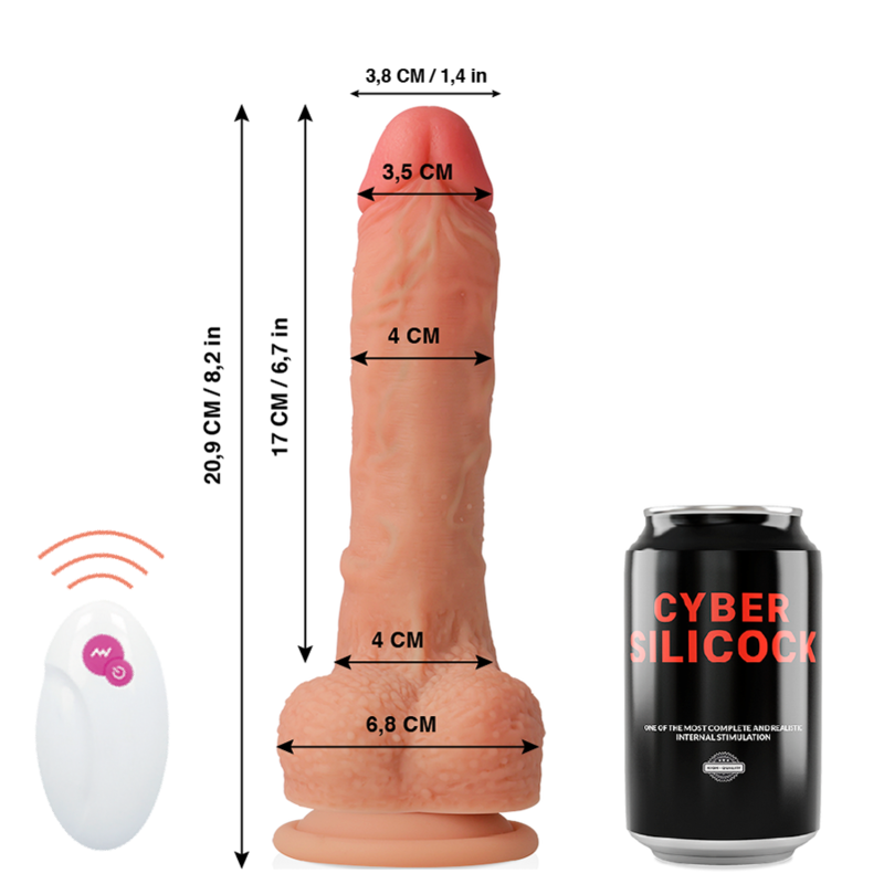 Cyber Silicock-Remote Control Realistic Master Huck 20.9 cm · Vibratori (immagine 2)