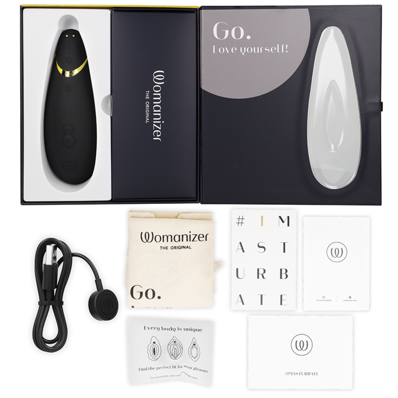 Womanizer-Premium 2 Stimolatore Clitorideo Nero-Silicone, 12 velocità · Vibratori (imaginea 5)