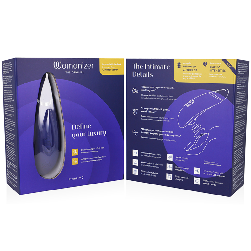 Womanizer-Premium 2 Stimolatore Clitoride Blueberry-Silicone, 12 2 Womanizer-Premium 2 Stimolatore Clitoride Blueberry-Silicone, 12 · Vibratori (imaginea 2)