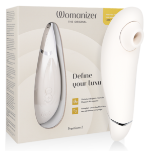 Womanizer-Premium 2 Stimolatore Clitorideo Warm Gray-Silicone, 12