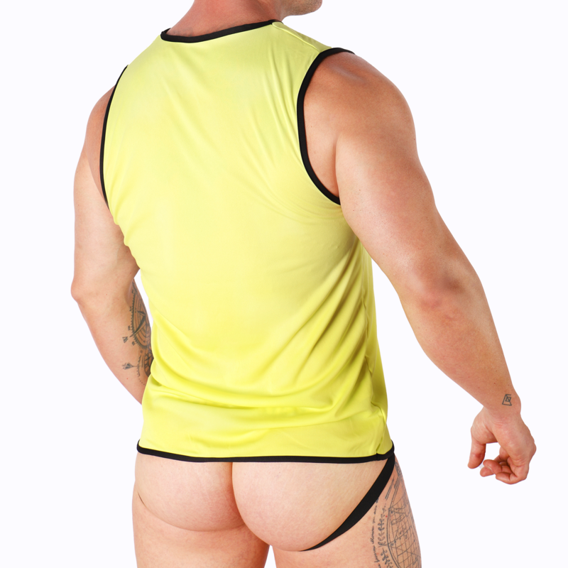Macho Underwear-T-shirt Giallo · Intimo uomo (immagine 4)