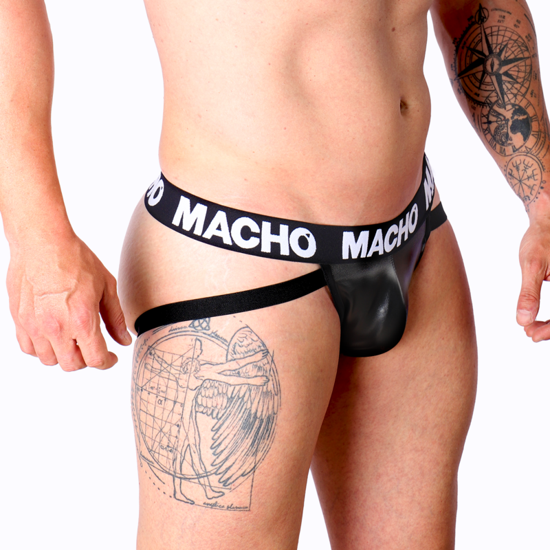 Macho Underwear-MX25NC Jock in pelle ecologica Nera 3 Macho Underwear-MX25NC Jock in pelle ecologica Nera · Intimo uomo (imaginea 4)