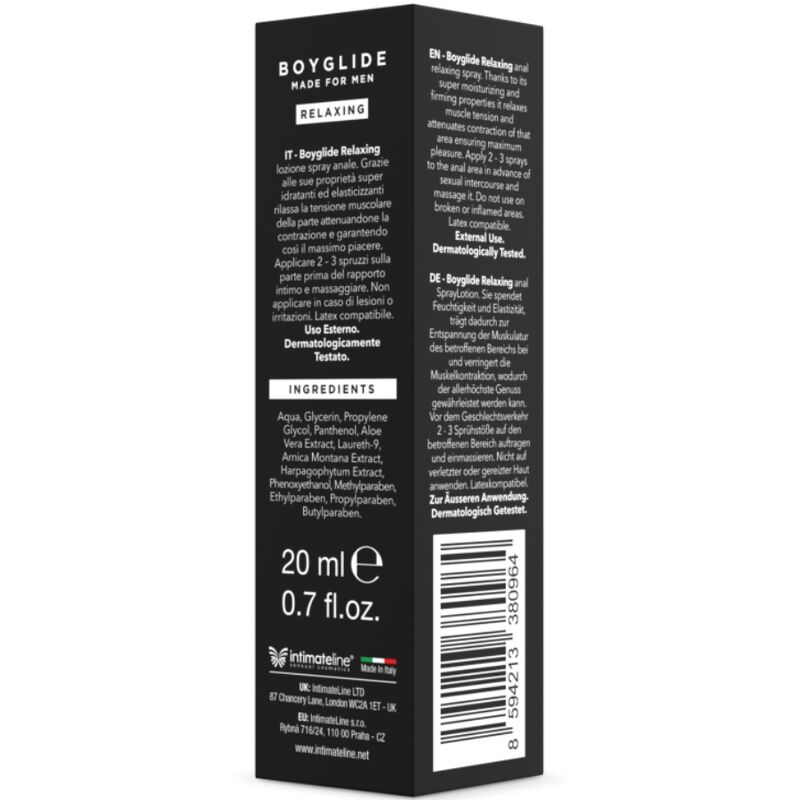 Intimateline Boyglide-Boyglide Spray Rilassante Anale 20 ml · Lubrificanti (imaginea 4)