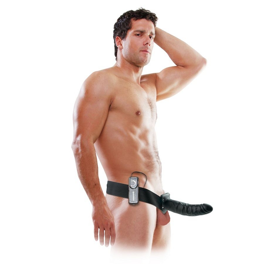 Fetish Fantasy Series-Strap-on Tubolare Vibratore Vuoto 19 cm Nero 2 Fetish Fantasy Series-Strap-on Tubolare Vibratore Vuoto 19 cm Nero — PIPEDREAMS · Anelli & Guaine per pene (imaginea 2)