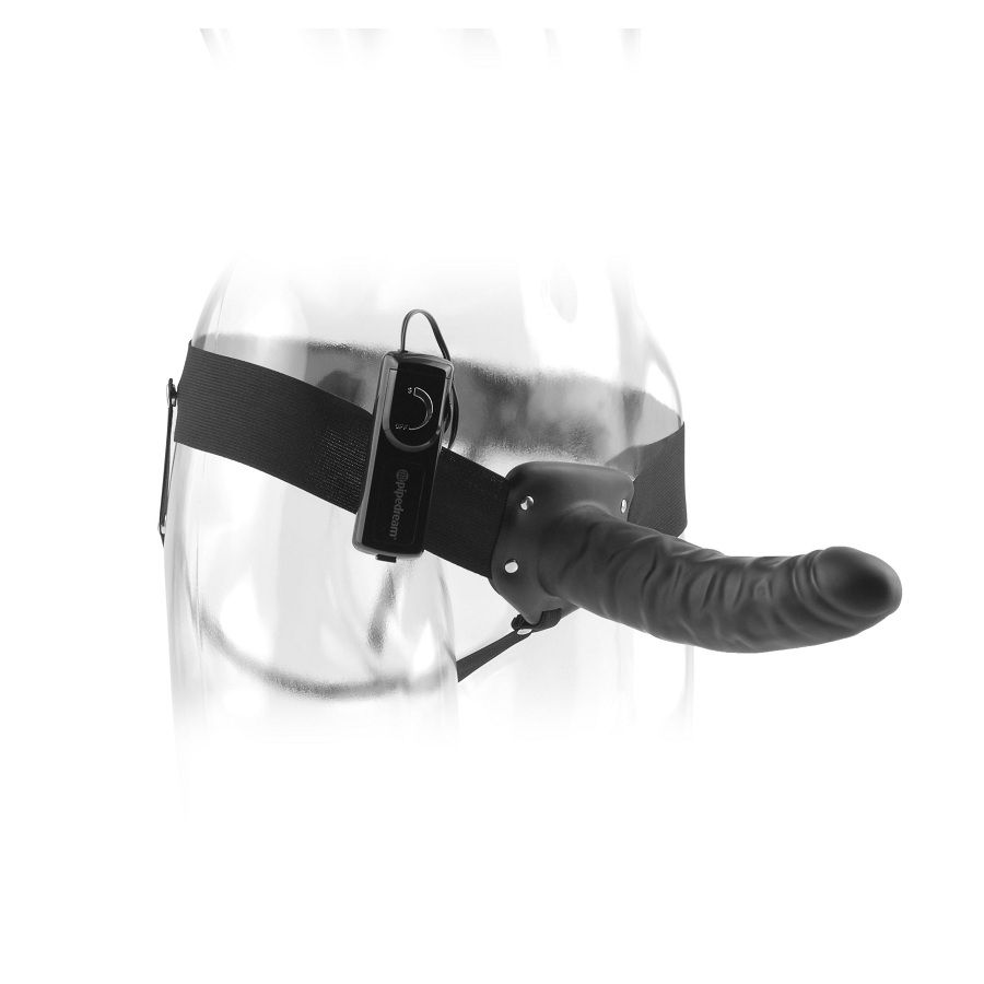 Fetish Fantasy Series-Strap-on Tubolare Vibratore Vuoto 19 cm Nero 3 Fetish Fantasy Series-Strap-on Tubolare Vibratore Vuoto 19 cm Nero — PIPEDREAMS · Anelli & Guaine per pene (imaginea 3)