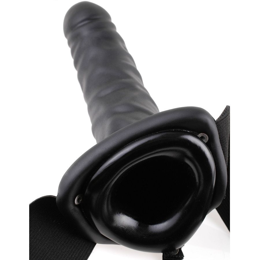 Fetish Fantasy Series-Strap-on Tubolare Vibratore Vuoto 19 cm Nero 5 Fetish Fantasy Series-Strap-on Tubolare Vibratore Vuoto 19 cm Nero — PIPEDREAMS · Anelli & Guaine per pene (imaginea 5)