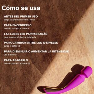 Lelo-Smart Medium Wand 2 Ocean Blue Massaggiatore-Silicone, 10 velocità · Vibratori (imaginea 6)