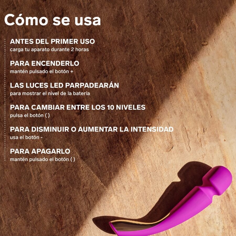 Lelo-Smart Medium Wand 2 Ocean Blue Massaggiatore-Silicone, 10 velocità · Vibratori (imaginea 6)