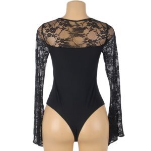 Subblime-Teddy in pizzo Trasparente con ricami floreali · Lingerie sexy donna (immagine 6)