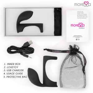 Moressa-Brandon Anello Vibratore con Guaina-Silicone, 7 velocità · Anelli & Guaine per pene (imaginea 5)