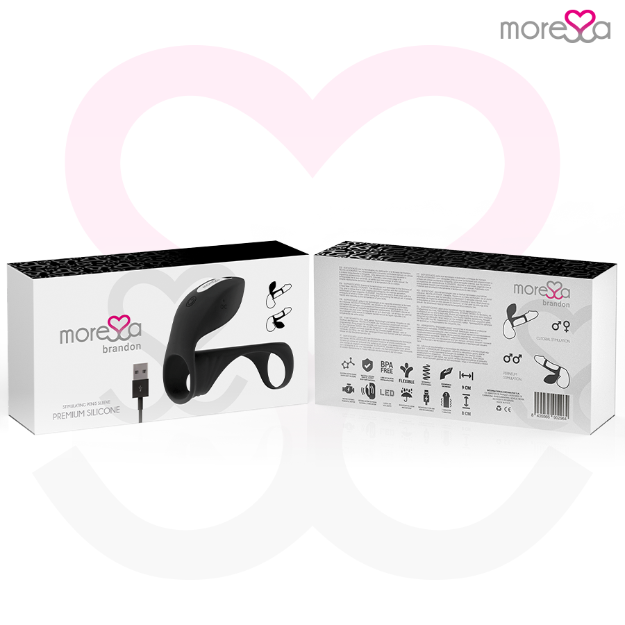 Moressa-Brandon Anello Vibratore con Guaina-Silicone, 7 velocità · Anelli & Guaine per pene (imaginea 6)