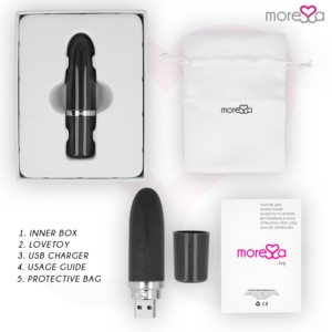 Moressa-Ivy Vibratore Stimolatore Viaggio Silicone, 6 modalità · Vibratori (immagine 6)